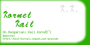 kornel kail business card